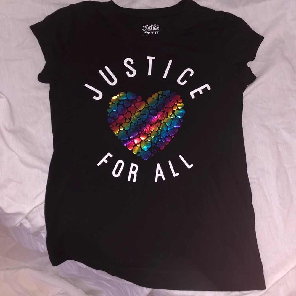 “Justice for All” Rainbow Heart Shirt